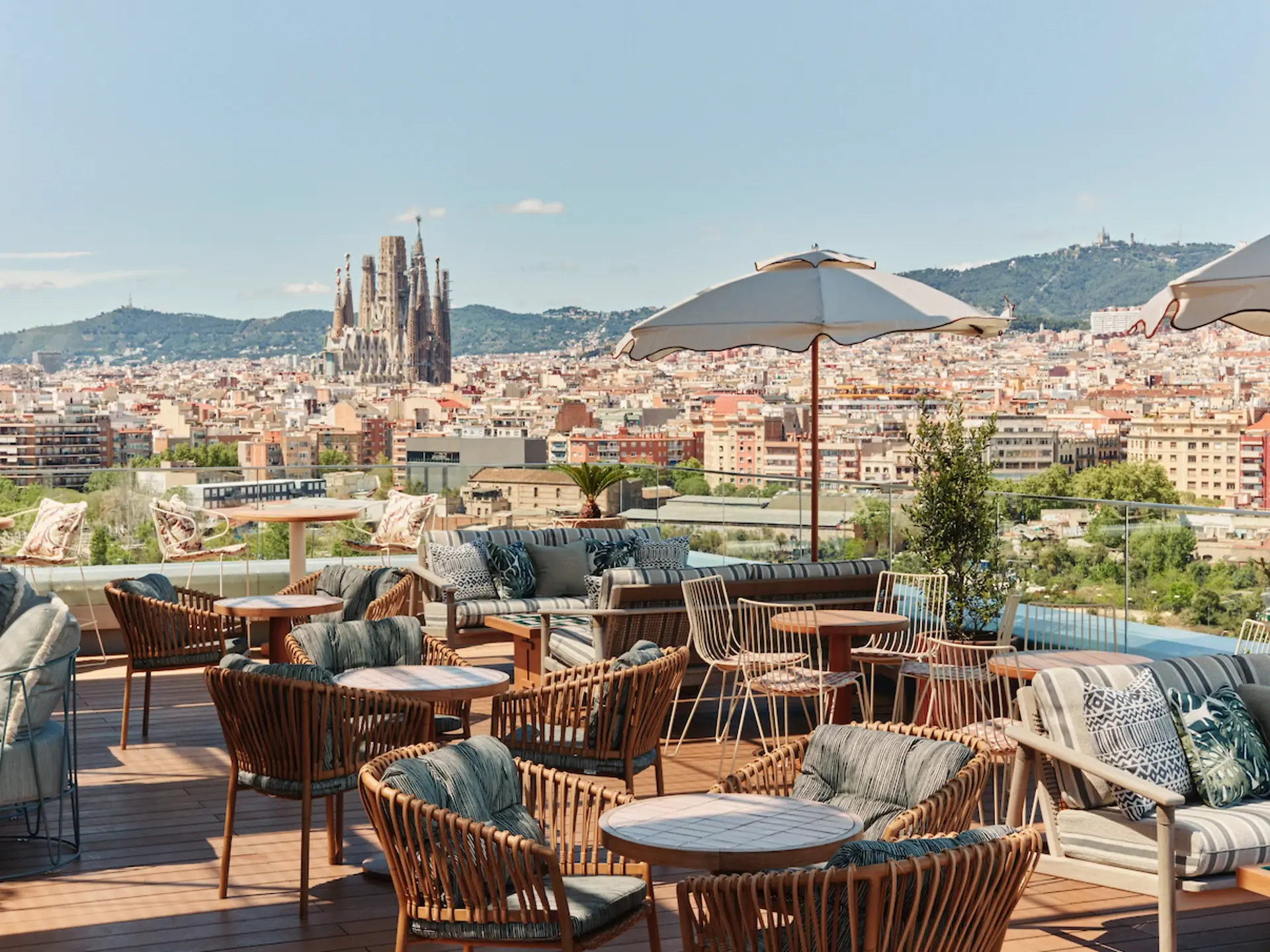 Barcelona rooftop view