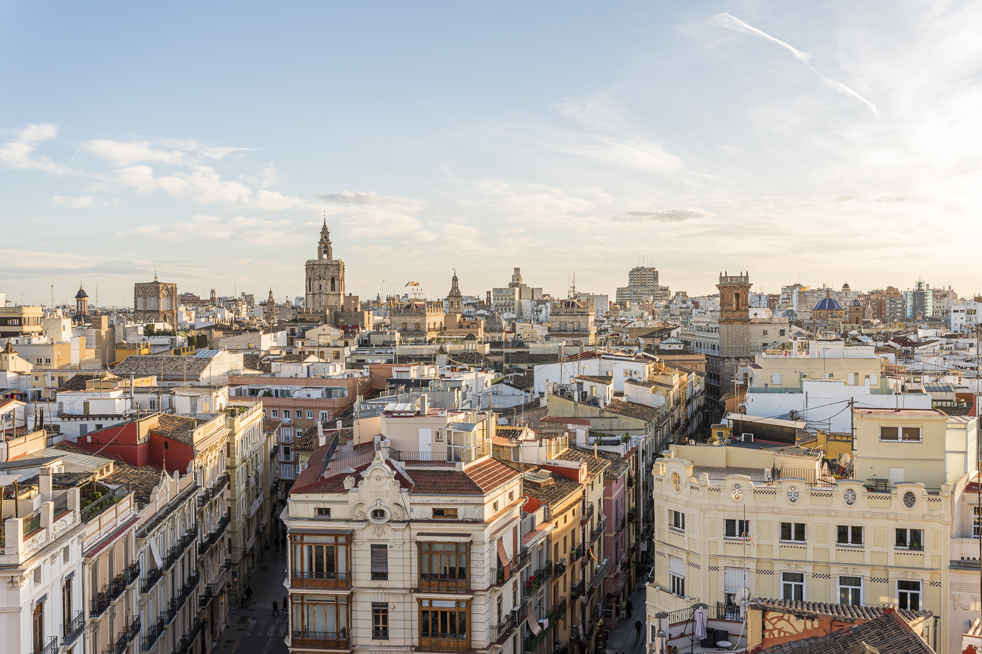 View over the centre of Valencia